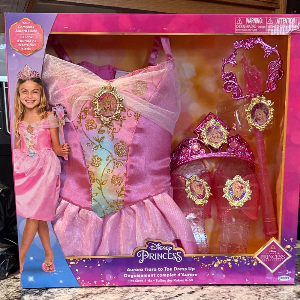 Disney Princess Aurora Pink Dress Set